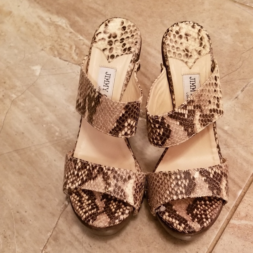 Jimmy Choo Snake Print Leather Ulrika